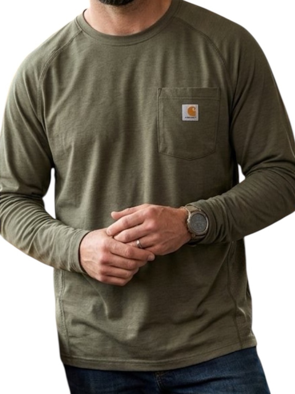 Carhartt Force Relaxed Fit Long-Sleeve Pocket T-Shirt (Model TK6656-M) size 3X